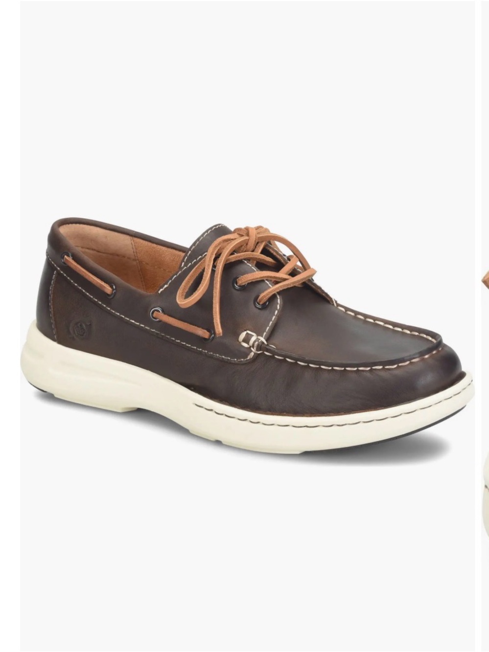 Born Mariner 3-Eye Boat Shoe leather loafer comfort size 9M men’s brown slip on